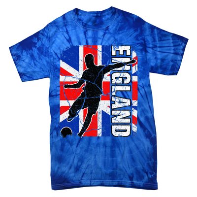 England Soccer Team British Flag Jersey Football Fans Tie-Dye T-Shirt