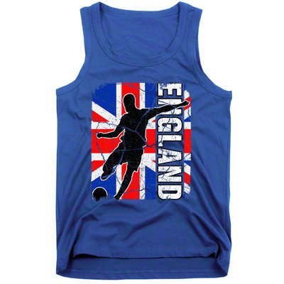 England Soccer Team British Flag Jersey Football Fans Tank Top