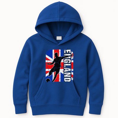 England Soccer Team British Flag Jersey Football Fans Kids Hoodie