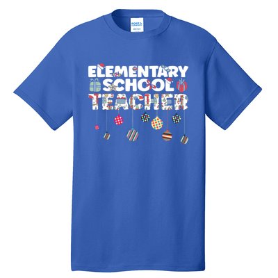 Eletary School Teacher Christmas Vibes Gift Tall T-Shirt