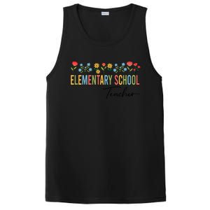 Eletary School Teacher Wildflowers Back To School Gift PosiCharge Competitor Tank