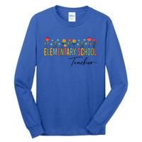 Eletary School Teacher Wildflowers Back To School Gift Tall Long Sleeve T-Shirt