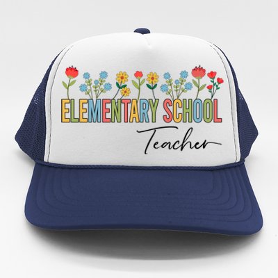 Eletary School Teacher Wildflowers Back To School Gift Trucker Hat