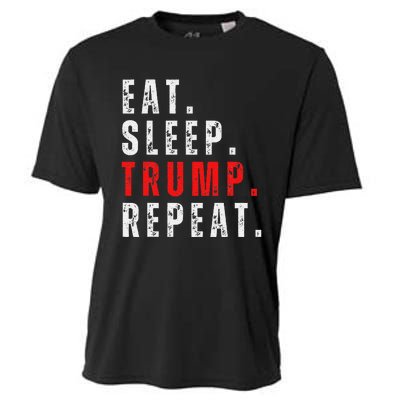 Eat Sleep Trump Repeat For President Trump 2024 Reelection Cooling Performance Crew T-Shirt