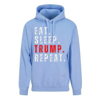 Eat Sleep Trump Repeat For President Trump 2024 Reelection Unisex Surf Hoodie