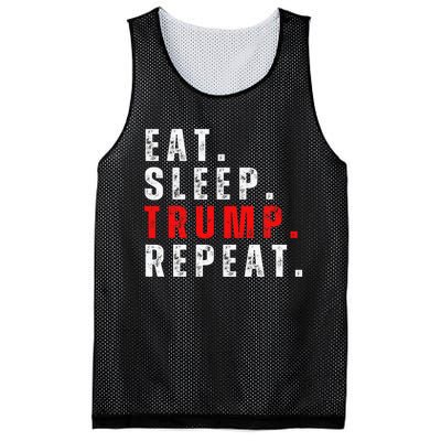 Eat Sleep Trump Repeat For President Trump 2024 Reelection  Mesh Reversible Basketball Jersey Tank