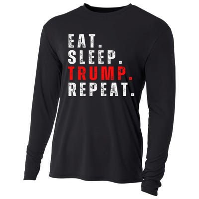 Eat Sleep Trump Repeat For President Trump 2024 Reelection  Cooling Performance Long Sleeve Crew