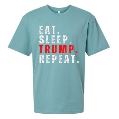 Eat Sleep Trump Repeat For President Trump 2024 Reelection  Sueded Cloud Jersey T-Shirt