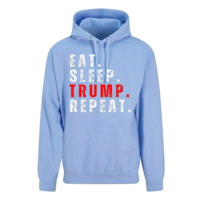 Eat Sleep Trump Repeat For President Trump 2024 Reelection  Unisex Surf Hoodie