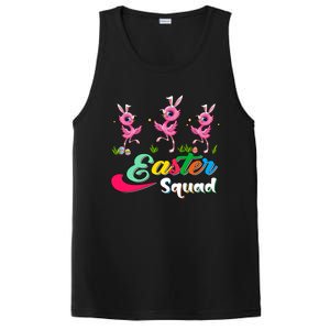 Easter Squad Three Cute Bunnies Flamingos Chocolate Eggs Funny Gift PosiCharge Competitor Tank