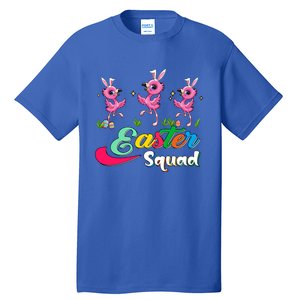 Easter Squad Three Cute Bunnies Flamingos Chocolate Eggs Funny Gift Tall T-Shirt