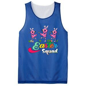 Easter Squad Three Cute Bunnies Flamingos Chocolate Eggs Funny Gift Mesh Reversible Basketball Jersey Tank