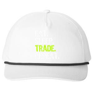 Eat Sleep Trade Repeat Day Stock Trading Trader Funny Gift Snapback Five-Panel Rope Hat