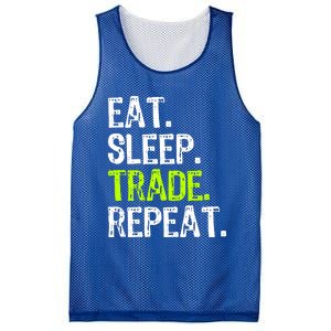 Eat Sleep Trade Repeat Day Stock Trading Trader Funny Gift Mesh Reversible Basketball Jersey Tank