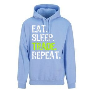 Eat Sleep Trade Repeat Day Stock Trading Trader Funny Gift Unisex Surf Hoodie