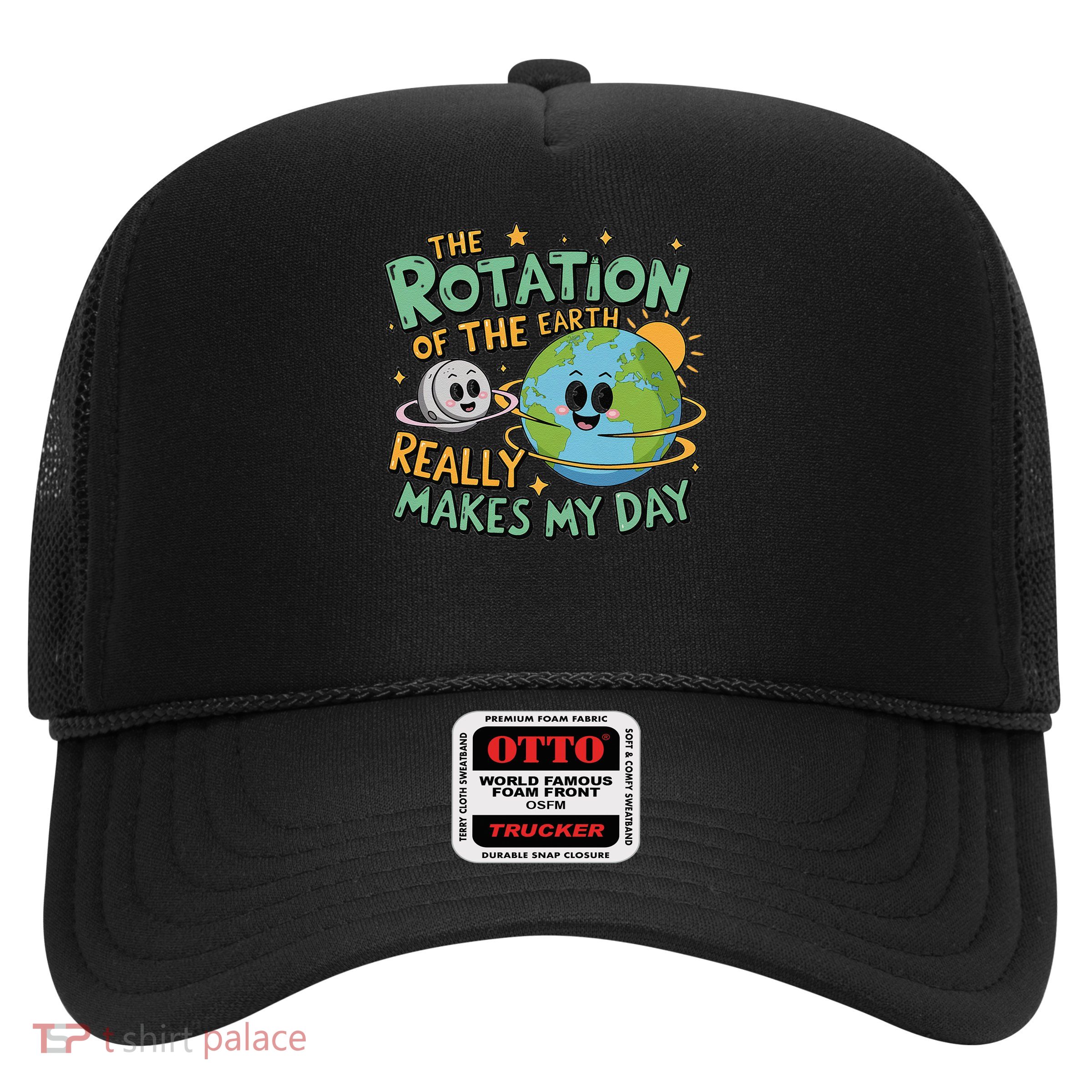 Earth Science Teacher Planet Earth Rotation Funny Space Trucker Hat