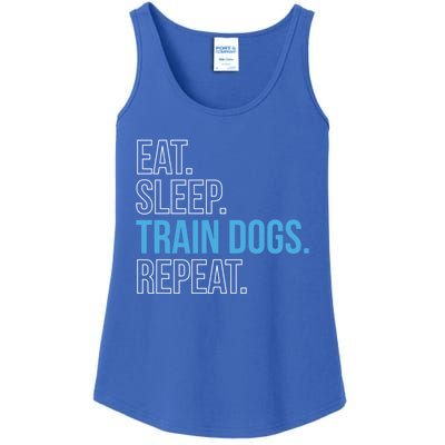 Eat Sleep Train Dogs Repeat Dog Trainer Gift Ladies Essential Tank