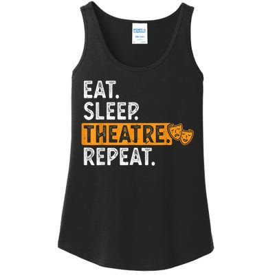 Eat Sleep Theatre Repeat Theater Ladies Essential Tank