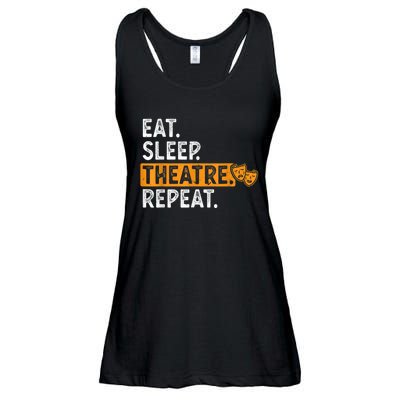 Eat Sleep Theatre Repeat Theater Ladies Essential Flowy Tank