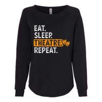 Eat Sleep Theatre Repeat Theater Womens California Wash Sweatshirt