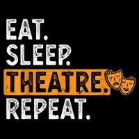 Eat Sleep Theatre Repeat Theater Zip Tote Bag