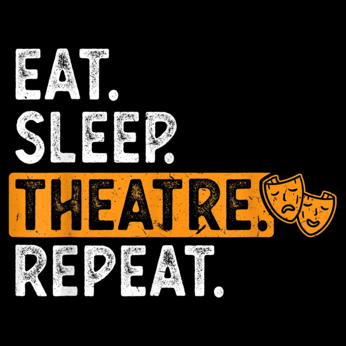Eat Sleep Theatre Repeat Theater Zip Tote Bag