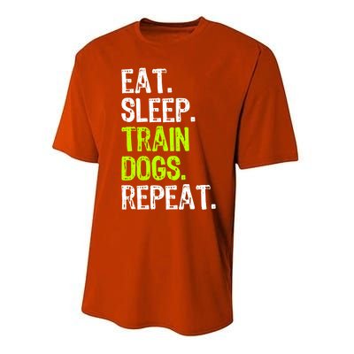 Eat Sleep Train Dogs Trainer Training Funny Meaningful Gift Performance Sprint T-Shirt