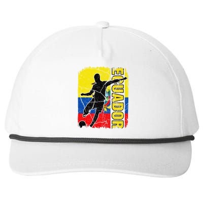 Ecuadorian Soccer Team Ecuador Flag Jersey Football Fans Snapback Five-Panel Rope Hat