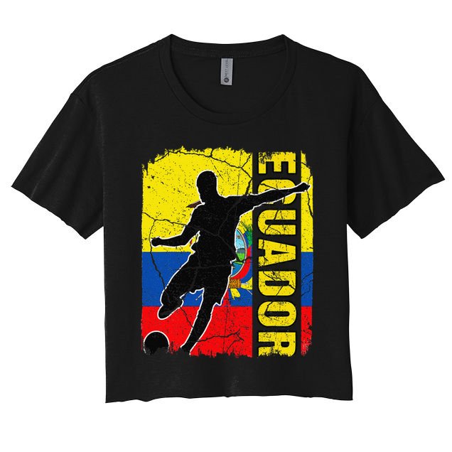 Ecuadorian Soccer Team Ecuador Flag Jersey Football Fans Crop Top