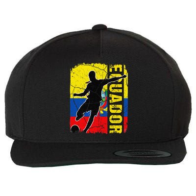 Ecuadorian Soccer Team Ecuador Flag Jersey Football Fans Wool Snapback Cap