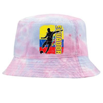 Ecuadorian Soccer Team Ecuador Flag Jersey Football Fans Tie-Dyed Bucket Hat