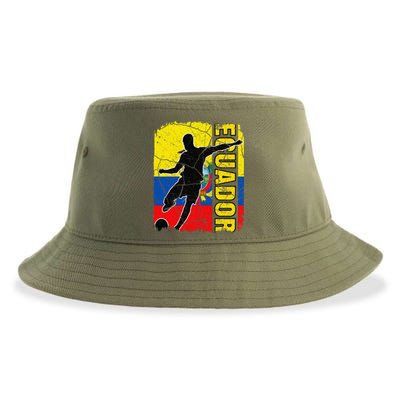 Ecuadorian Soccer Team Ecuador Flag Jersey Football Fans Sustainable Bucket Hat