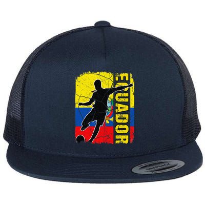 Ecuadorian Soccer Team Ecuador Flag Jersey Football Fans Flat Bill Trucker Hat