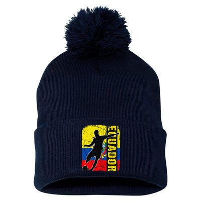 Ecuadorian Soccer Team Ecuador Flag Jersey Football Fans Pom Pom 12in Knit Beanie