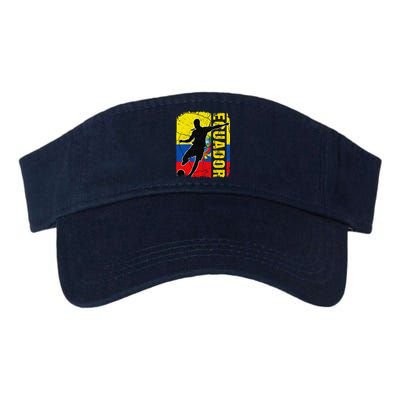 Ecuadorian Soccer Team Ecuador Flag Jersey Football Fans Valucap Bio-Washed Visor