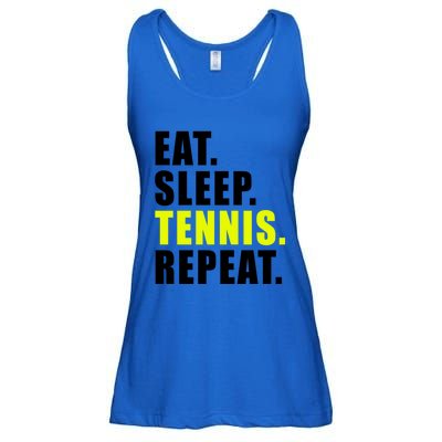 Eat Sleep Tennis Repeat Ball Sport Gift Ladies Essential Flowy Tank