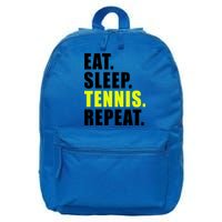 Eat Sleep Tennis Repeat Ball Sport Gift 16 in Basic Backpack