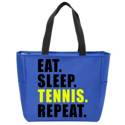 Eat Sleep Tennis Repeat Ball Sport Gift Zip Tote Bag