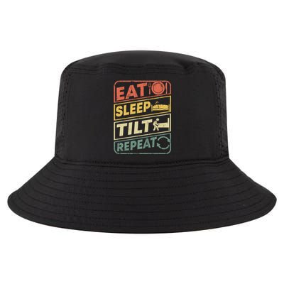 Eat Sleep Tilt Repeat Retro Game Lover Design Arcade Pinball Gift Cool Comfort Performance Bucket Hat