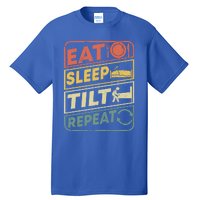 Eat Sleep Tilt Repeat Retro Game Lover Design Arcade Pinball Gift Tall T-Shirt