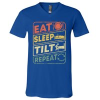 Eat Sleep Tilt Repeat Retro Game Lover Design Arcade Pinball Gift V-Neck T-Shirt