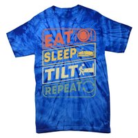 Eat Sleep Tilt Repeat Retro Game Lover Design Arcade Pinball Gift Tie-Dye T-Shirt