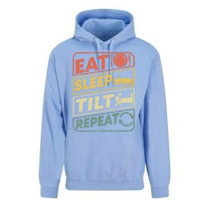 Eat Sleep Tilt Repeat Retro Game Lover Design Arcade Pinball Gift Unisex Surf Hoodie