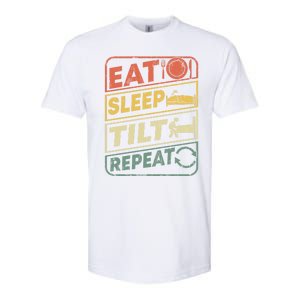 Eat Sleep Tilt Repeat Retro Game Lover Design Arcade Pinball Gift Softstyle CVC T-Shirt