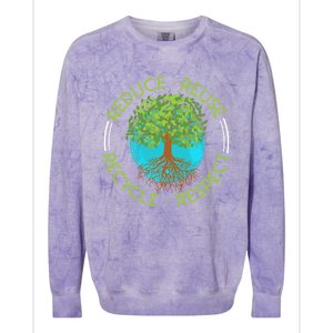 Environtalist Save The Earth Environtal Love Recycling Gift Colorblast Crewneck Sweatshirt