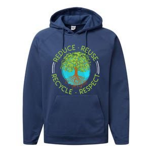 Environtalist Save The Earth Environtal Love Recycling Gift Performance Fleece Hoodie