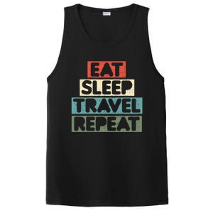 Eat Sleep Travel Beach Vacation Family Weekend Getaway Cool Gift PosiCharge Competitor Tank