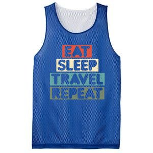 Eat Sleep Travel Beach Vacation Family Weekend Getaway Cool Gift Mesh Reversible Basketball Jersey Tank