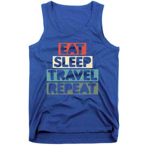 Eat Sleep Travel Beach Vacation Family Weekend Getaway Cool Gift Tank Top