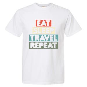 Eat Sleep Travel Beach Vacation Family Weekend Getaway Cool Gift Garment-Dyed Heavyweight T-Shirt